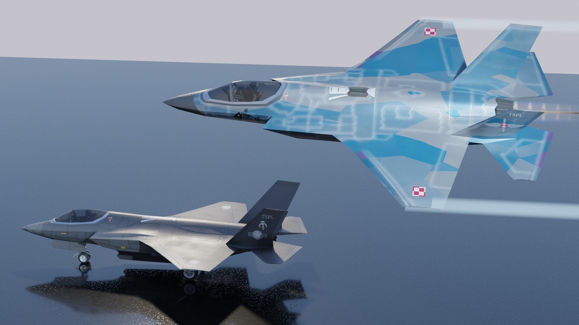 Lockheed Martin F-35 Lightning II Low-poly 3D model_17