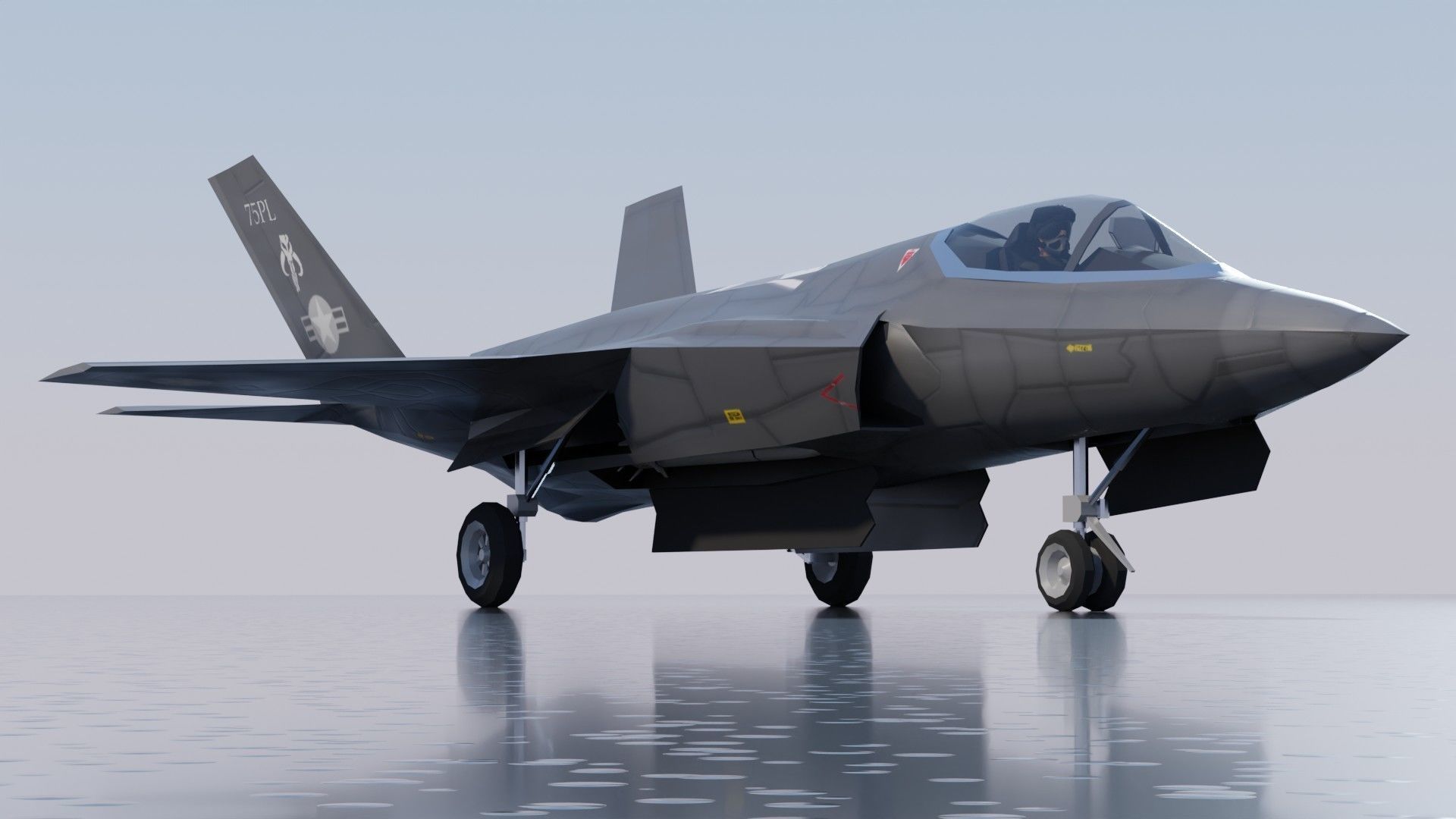 Lockheed Martin F-35 Lightning II Low-poly 3D model_11