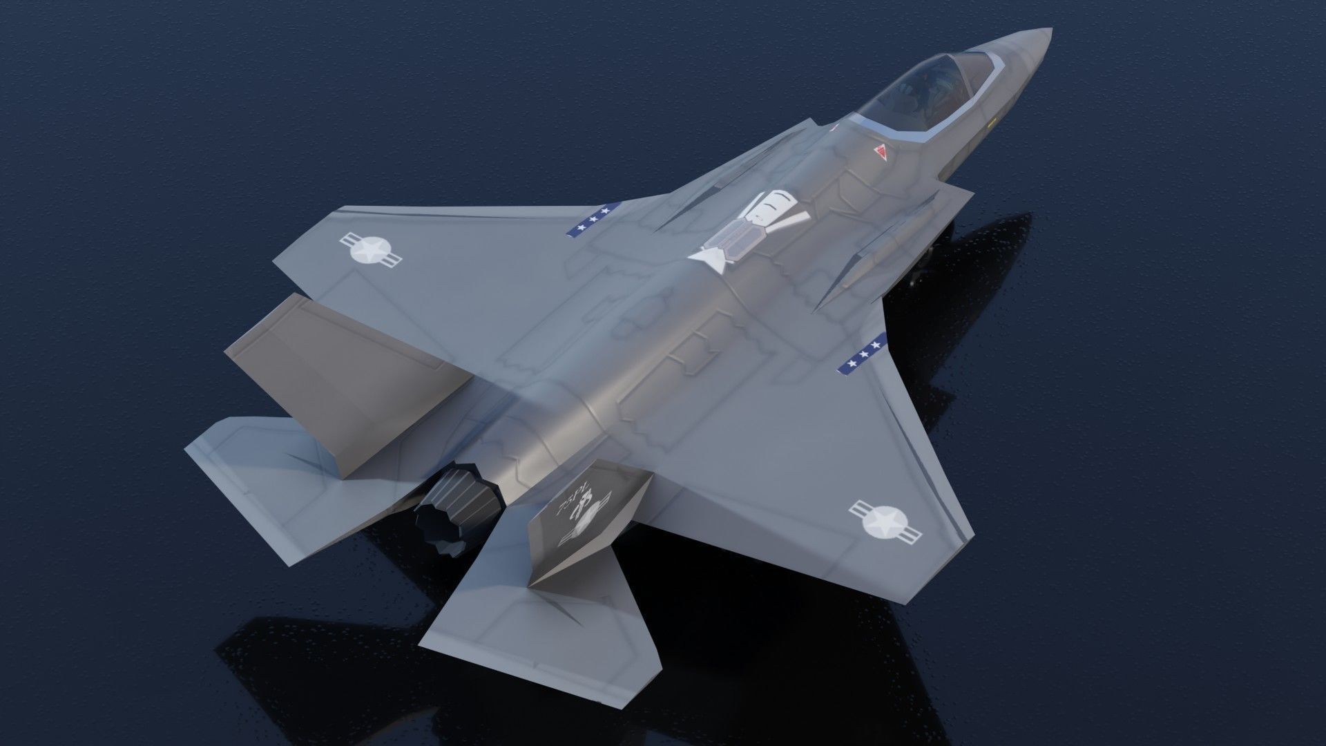 Lockheed Martin F-35 Lightning II Low-poly 3D model_9