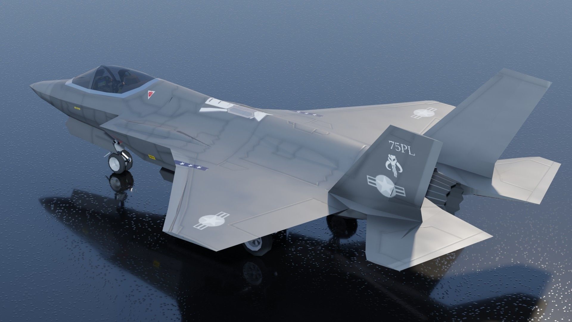Lockheed Martin F-35 Lightning II Low-poly 3D model_10