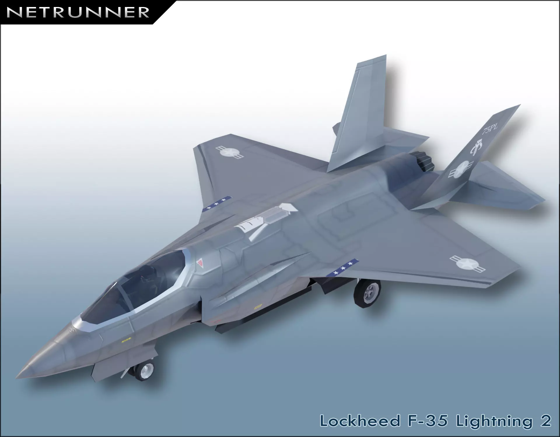 Lockheed Martin F-35 Lightning II Low-poly 3D model_0