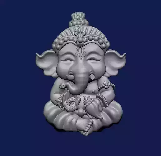 Ganesh Baby Elephant Low-poly 3D model
