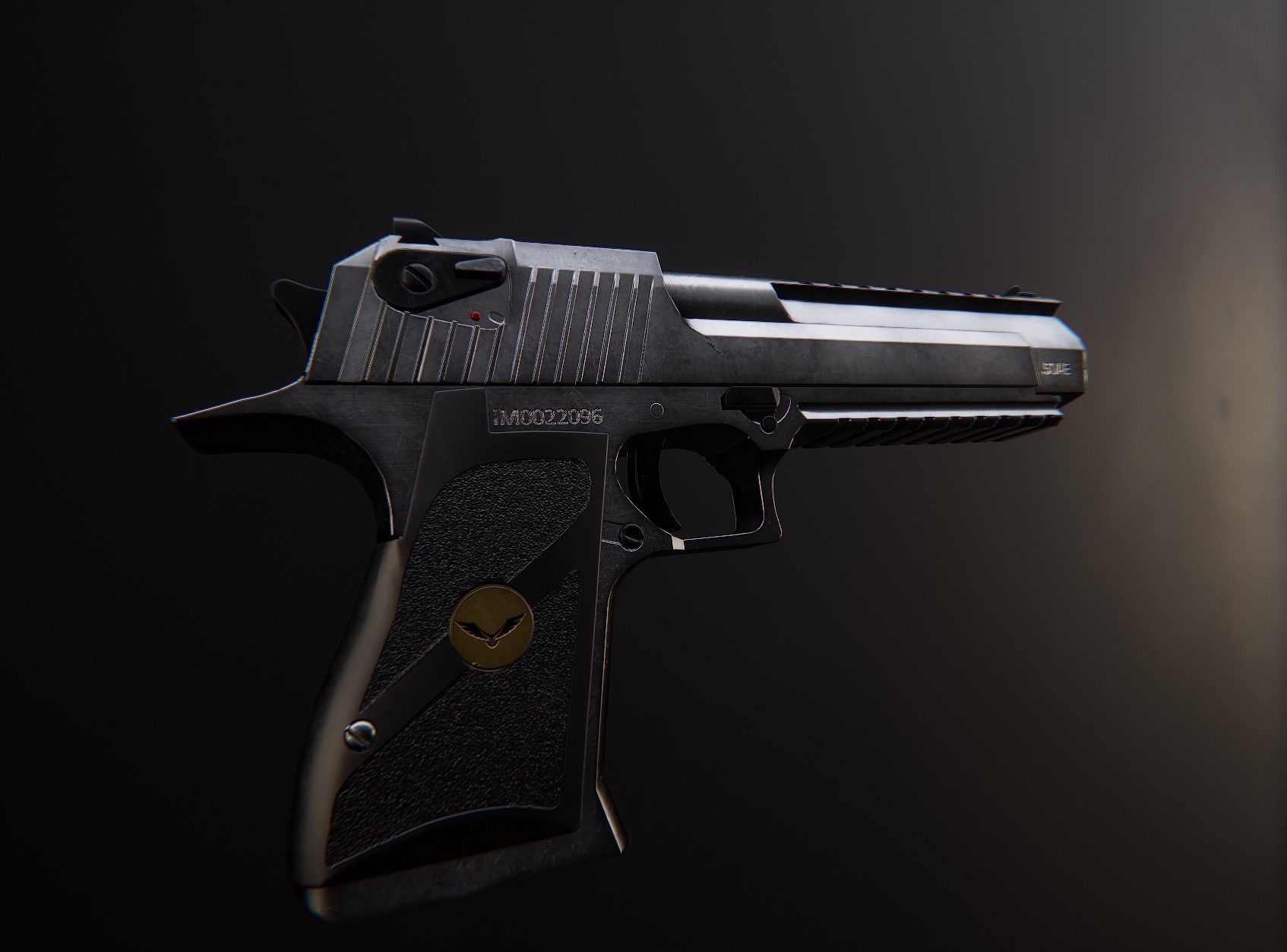 AAA Deagle Game Ready PBR Low-poly 3D model_5
