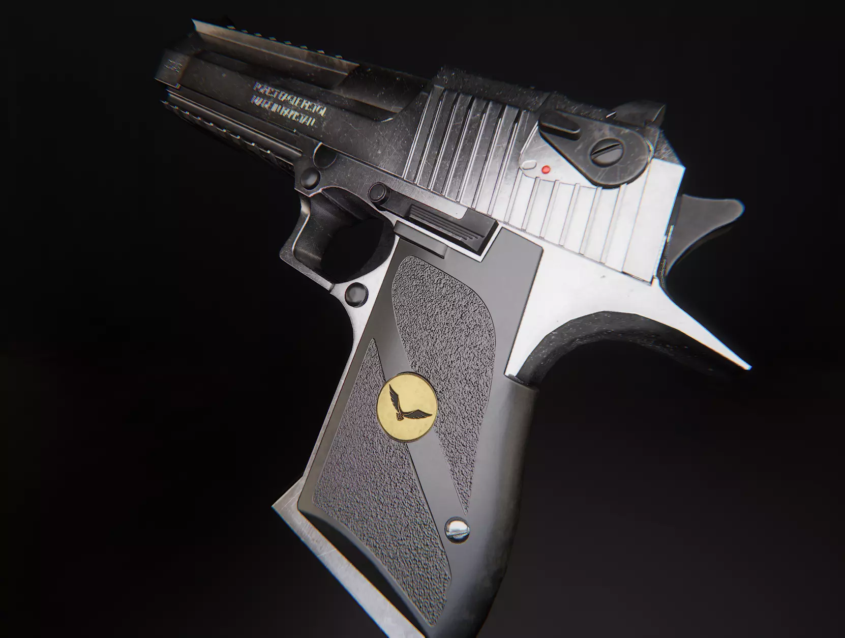 AAA Deagle Game Ready PBR Low-poly 3D model_0