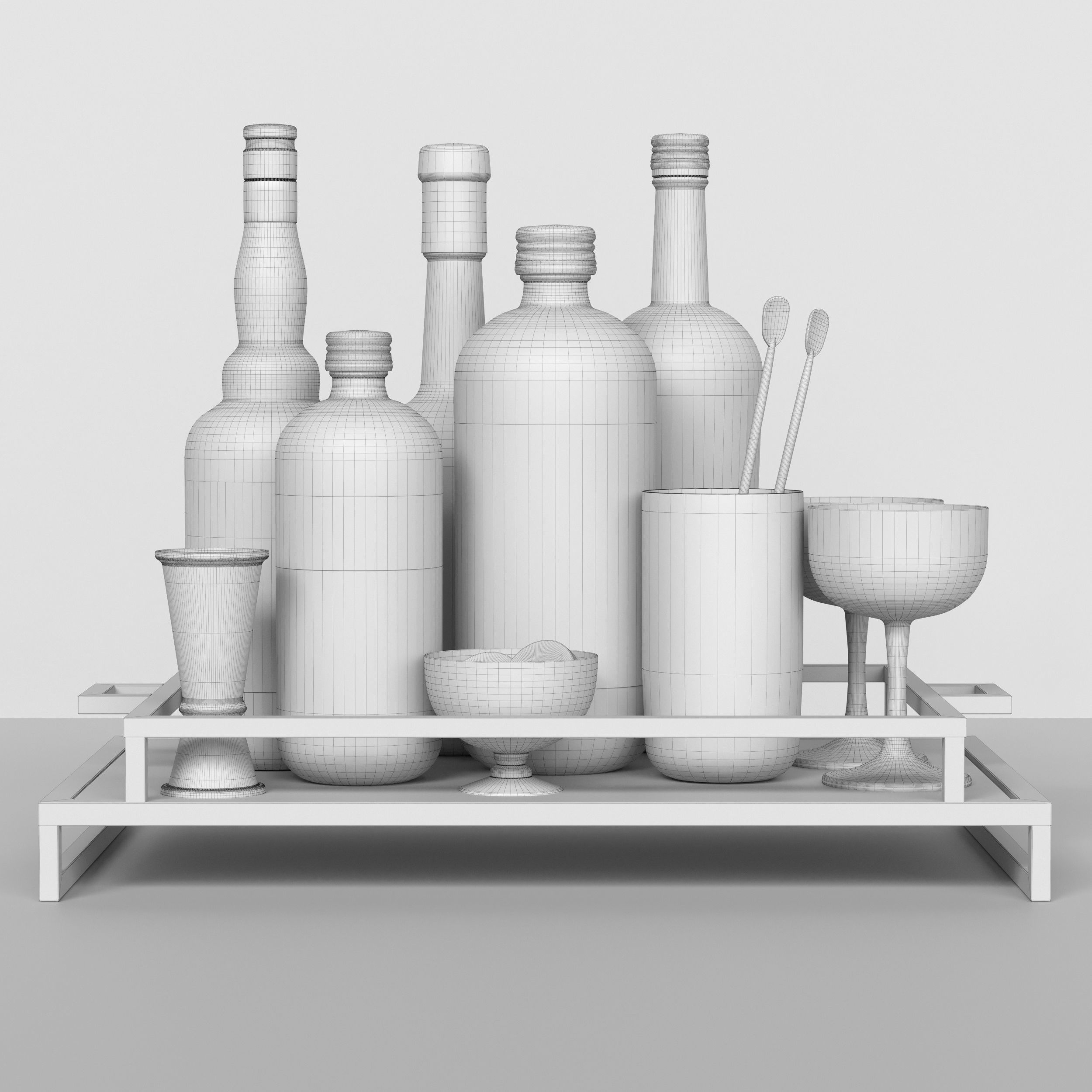 Collection of elite alcohol 3D model_1
