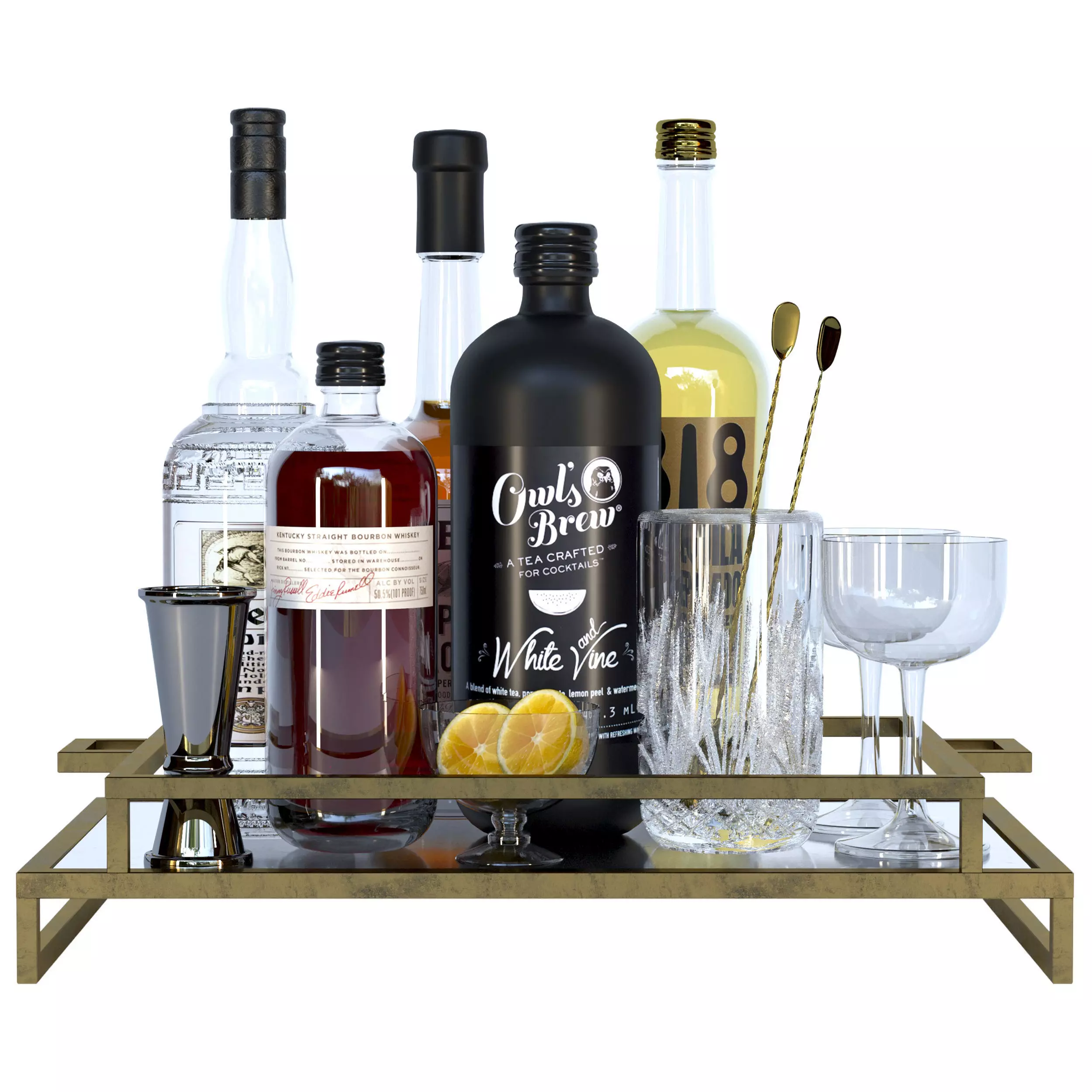 Collection of elite alcohol 3D model_0