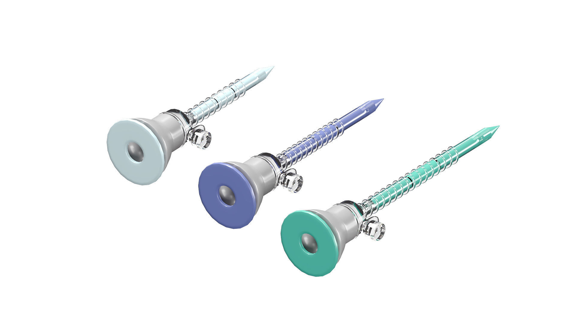 Trocar two medical syringes 3D model_5