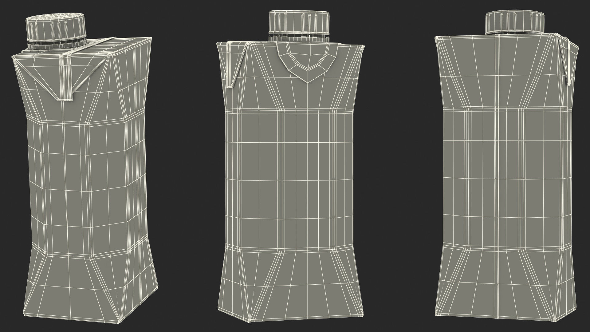 Mockup Small Aseptic Carton with Cap Green 3D model_18