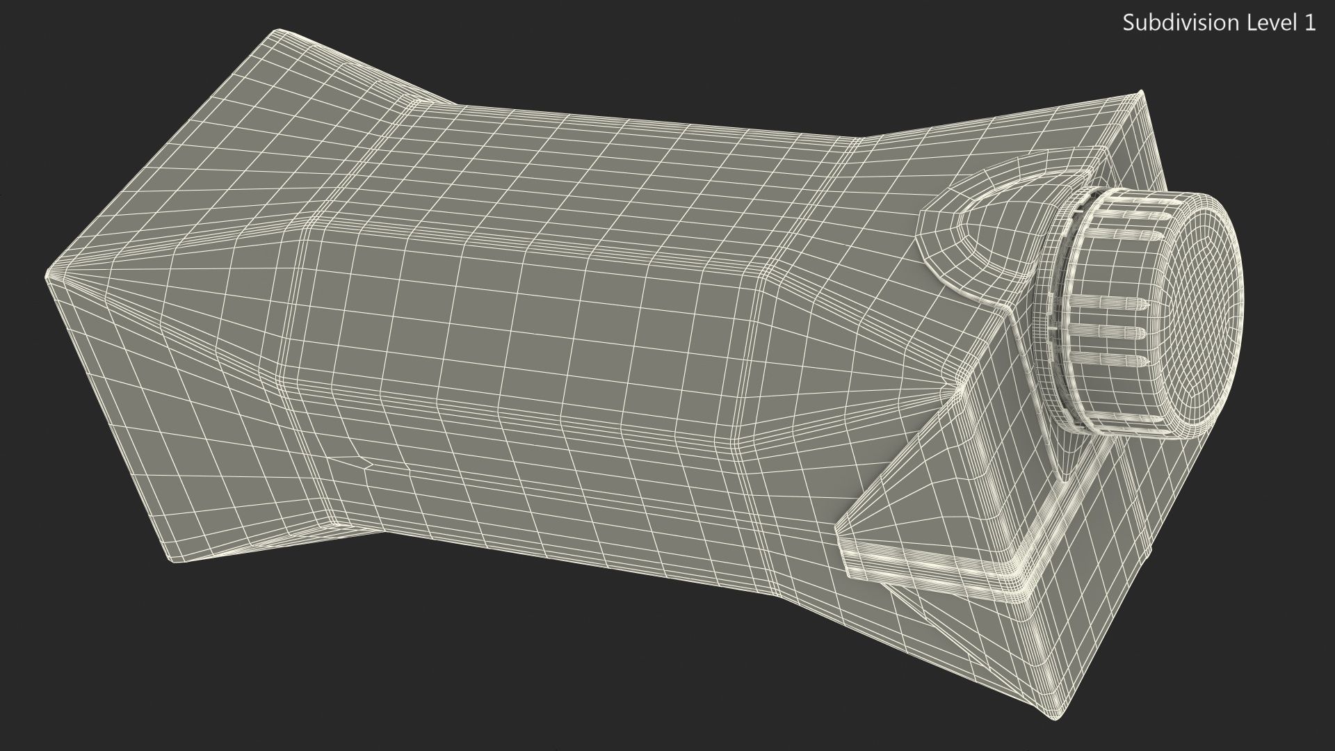 Mockup Small Aseptic Carton with Cap Green 3D model_14