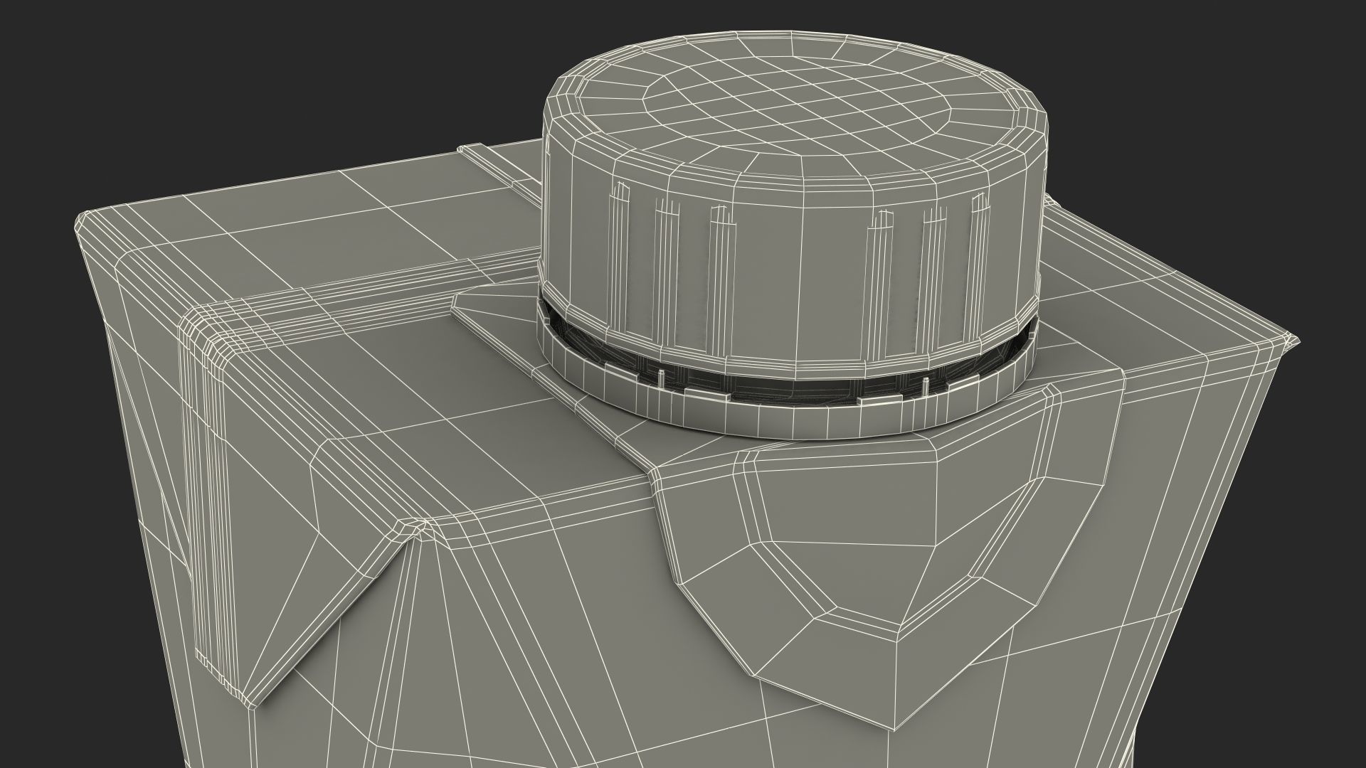 Mockup Small Aseptic Carton with Cap Green 3D model_20