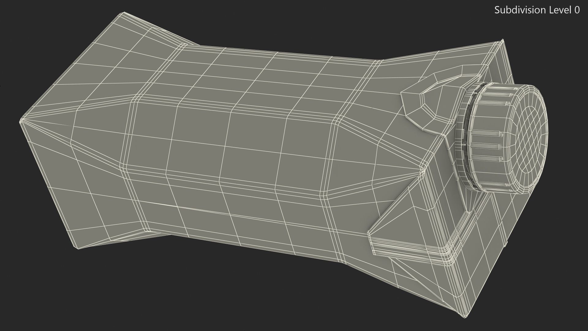 Mockup Small Aseptic Carton with Cap Green 3D model_13