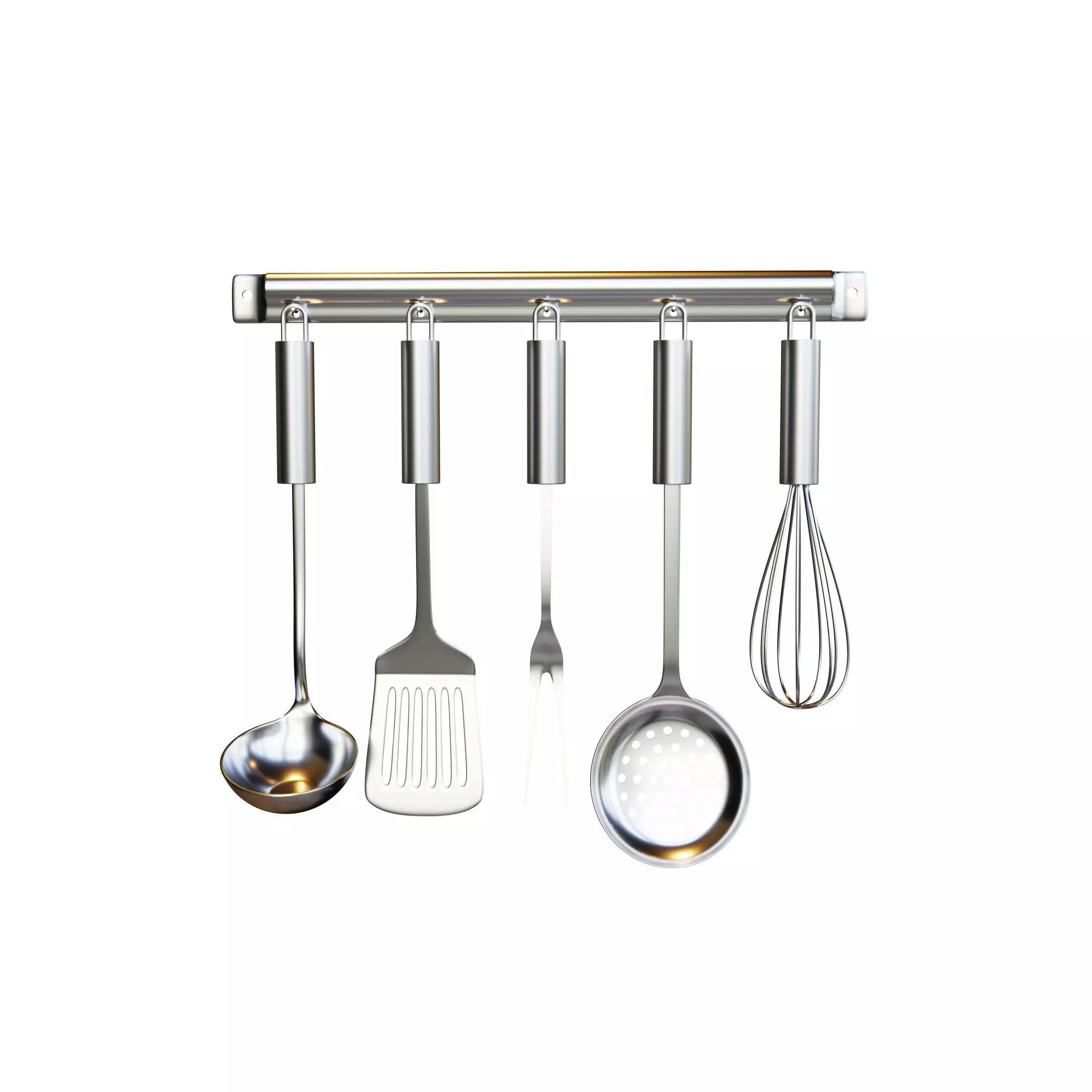 Kitchenware Utensils on holder 3D model_0