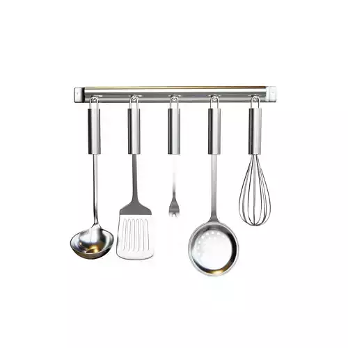 Kitchenware Utensils on holder 3D model