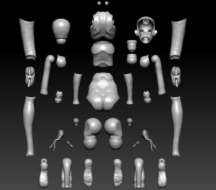 Fasion BJD doll 40 cm 3D print model_11