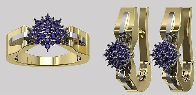 Ring boutique set Another Lily 3D print model