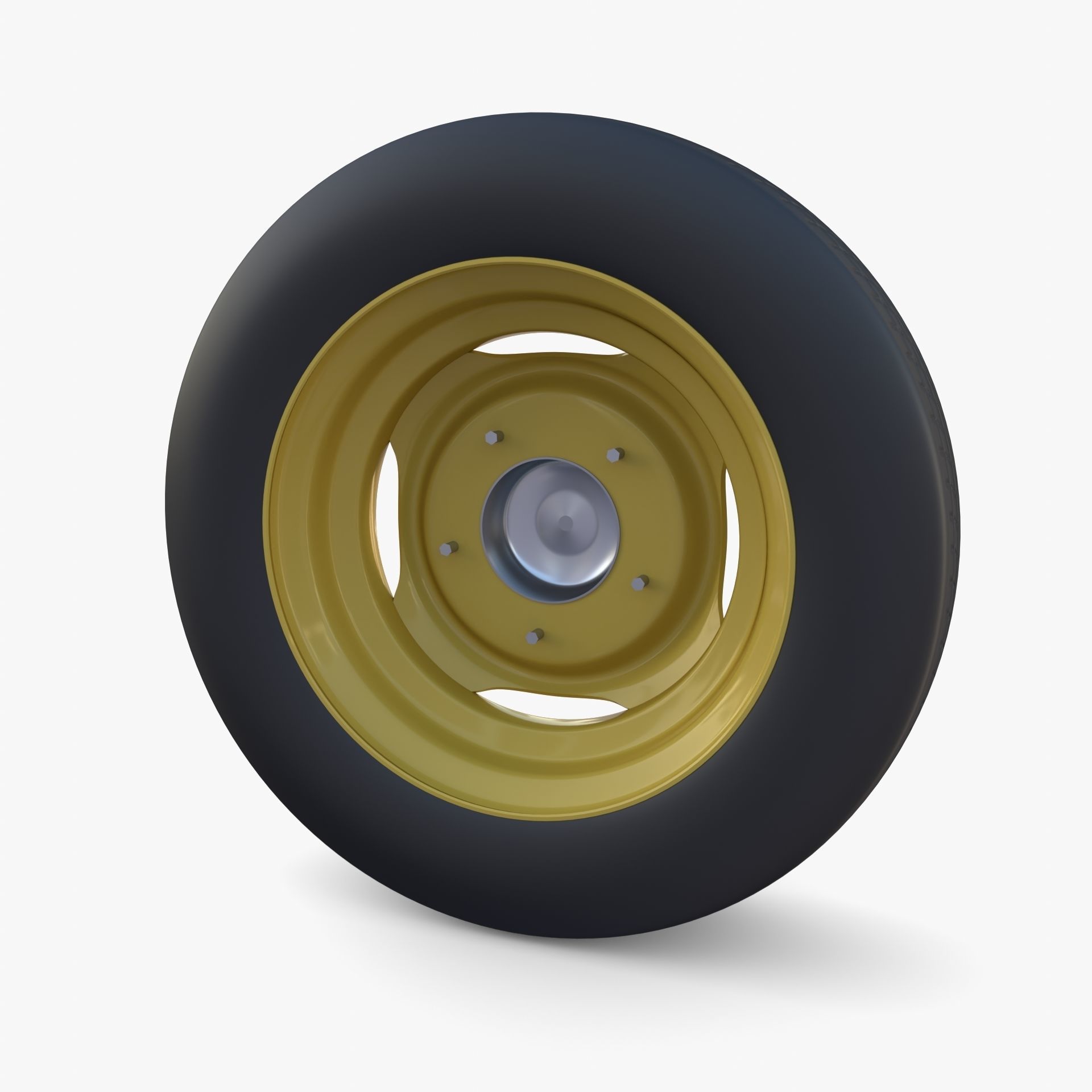 Generic 40s Van Wheel 3D model_4