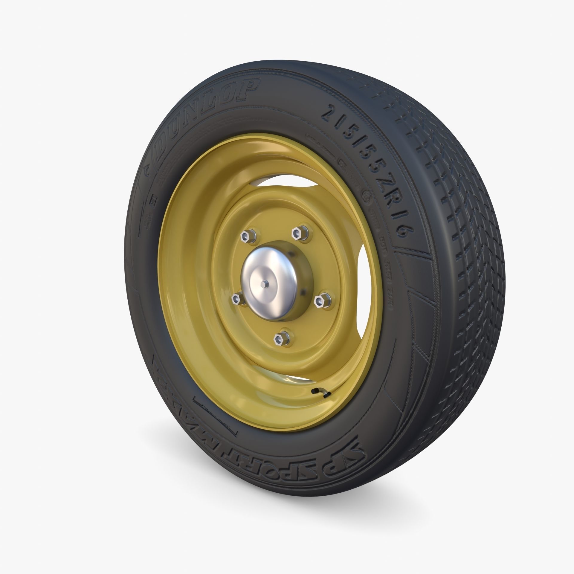 Generic 40s Van Wheel 3D model_2