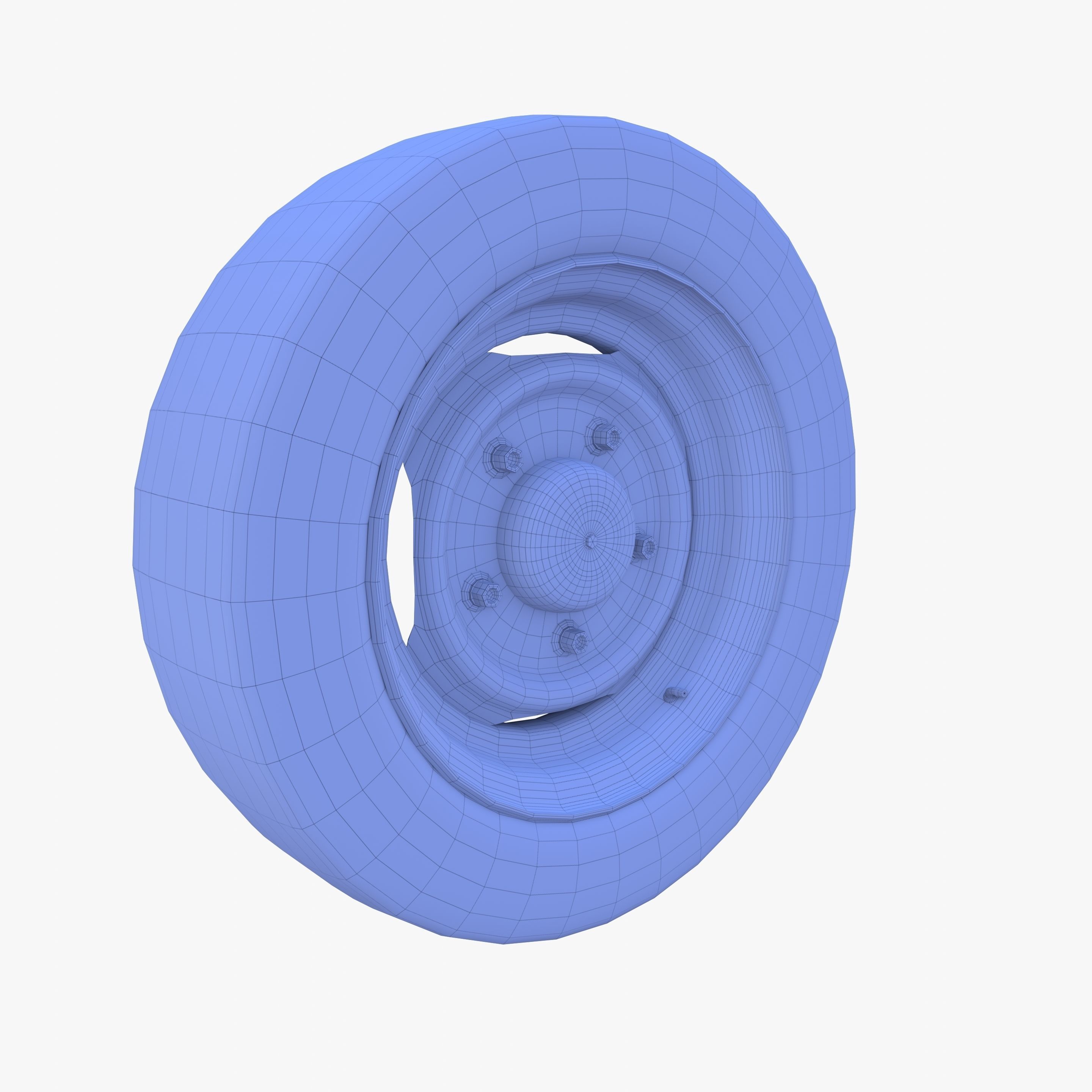 Generic 40s Van Wheel 3D model_6