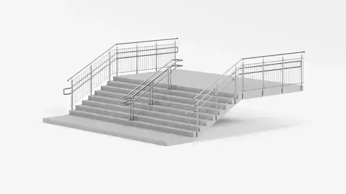 Outdoor stair 3D model