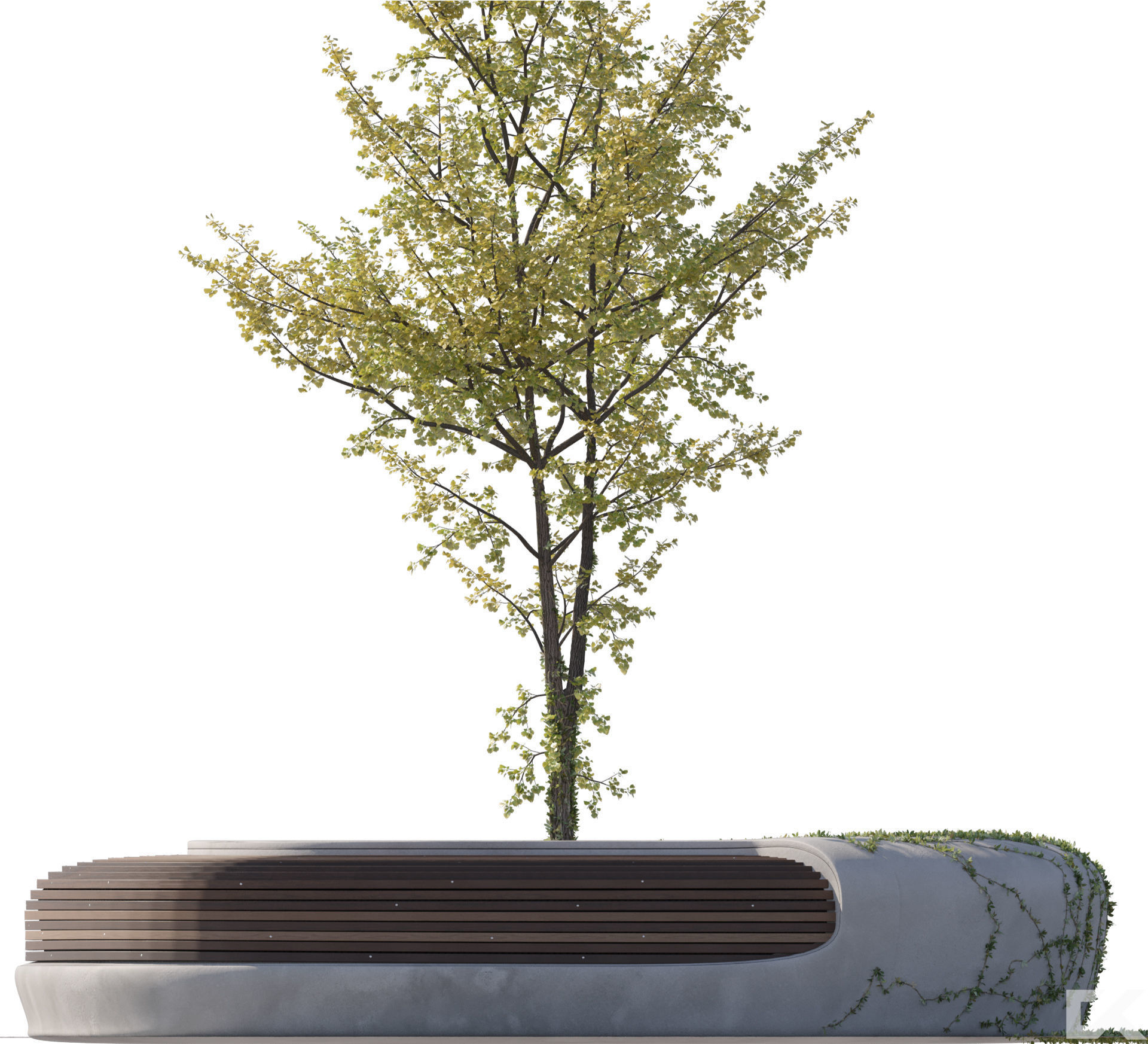 Street Bench Free 3D model_3