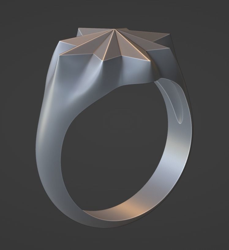 Star ring 3D print model_4