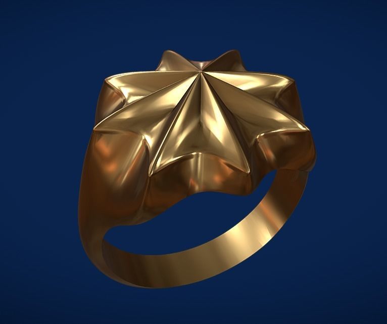 Star ring 3D print model_5