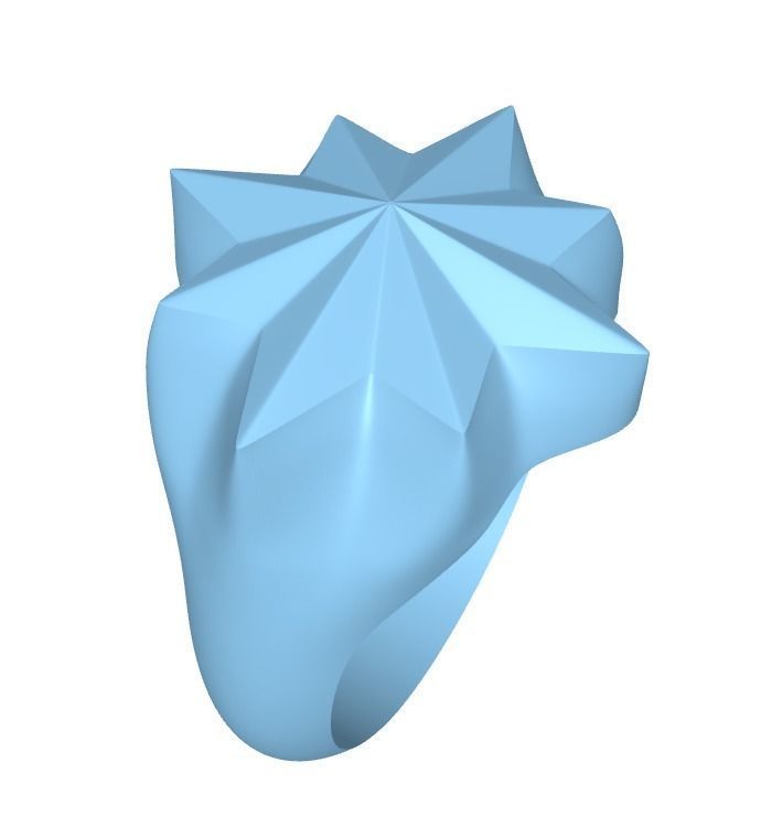 Star ring 3D print model_1