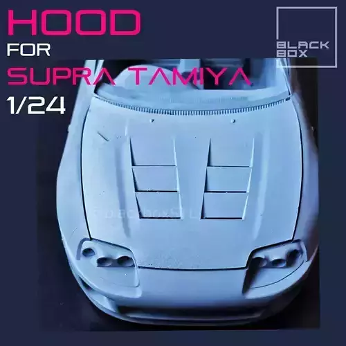 SUPRA CUSTOM HOOD FOR TAMIYA 1-24th MODELKIT 3D print model