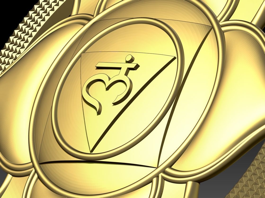 Muladhara chakras pendant 3D model for printing 3D print model_4