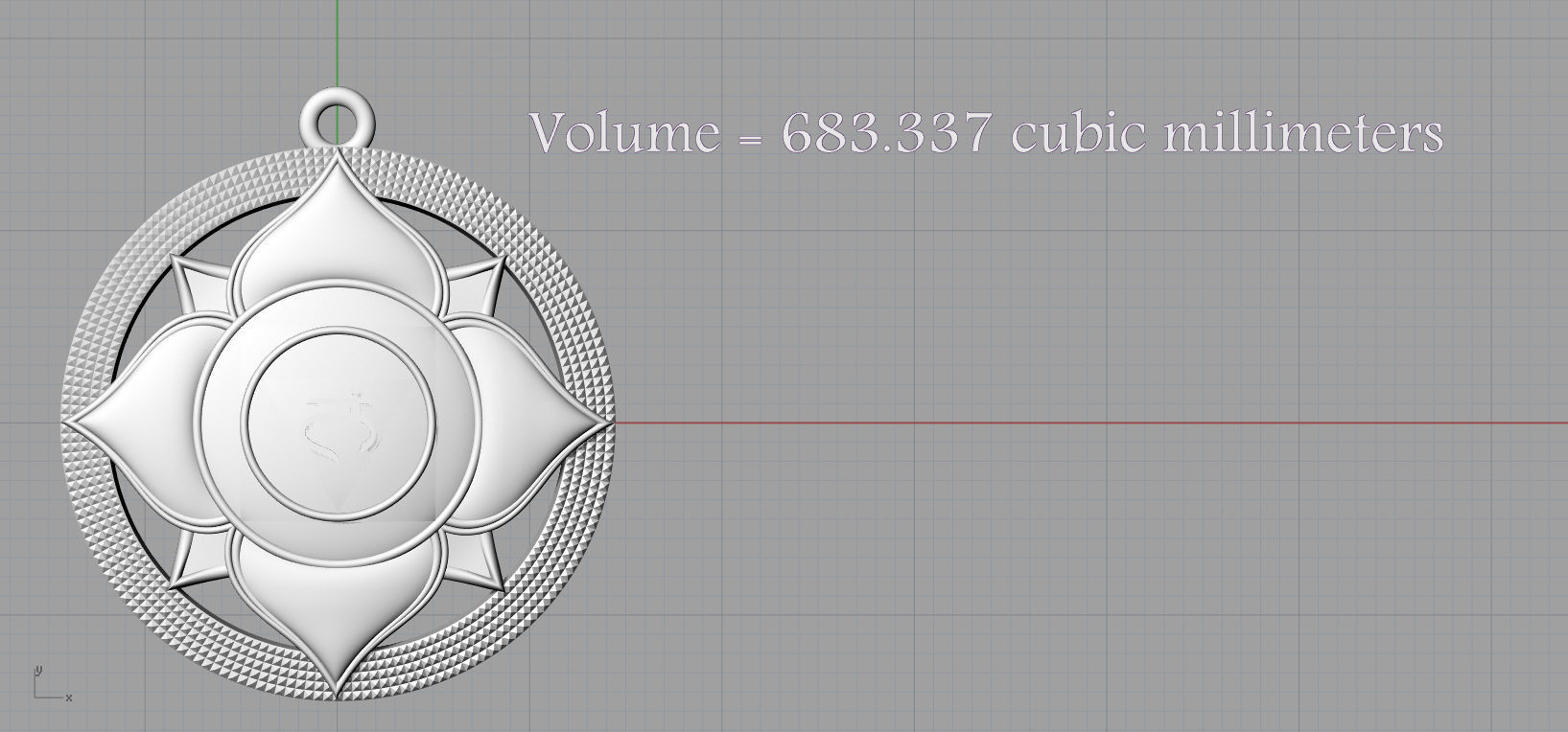 Muladhara chakras pendant 3D model for printing 3D print model_14