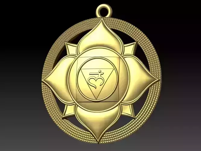 Muladhara chakras pendant 3D model for printing 3D print model
