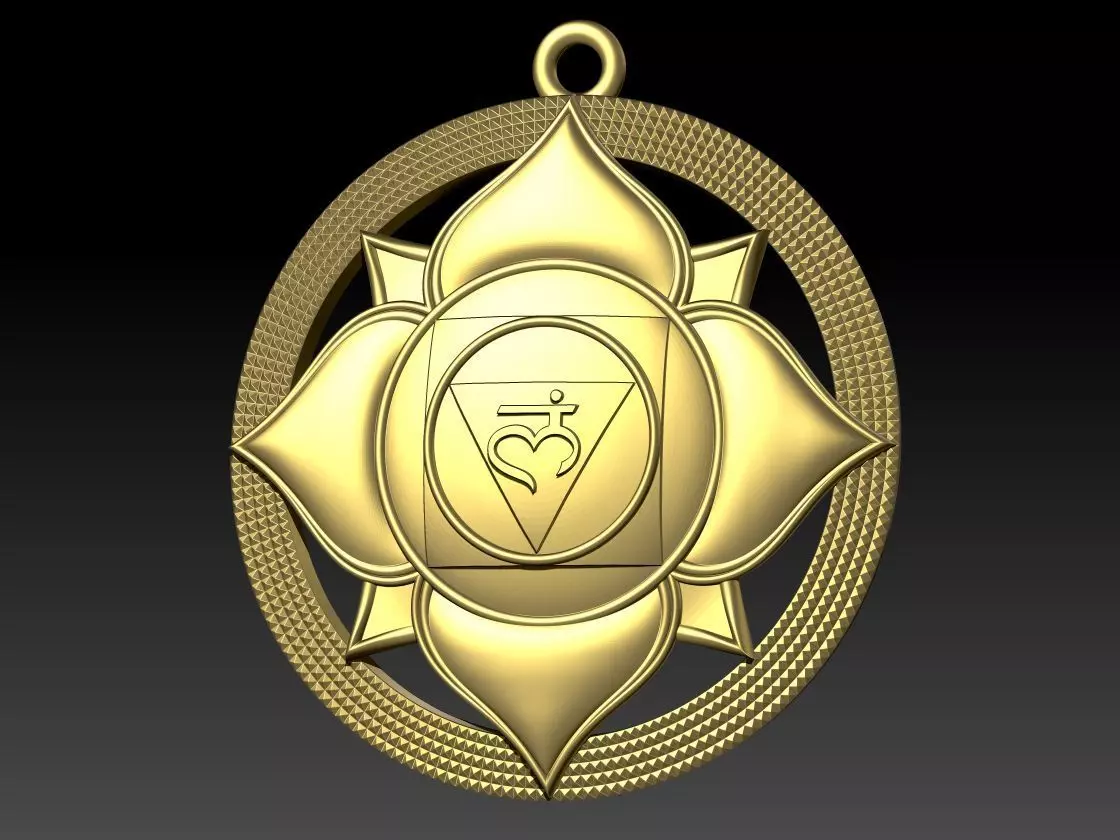 Muladhara chakras pendant 3D model for printing 3D print model_0
