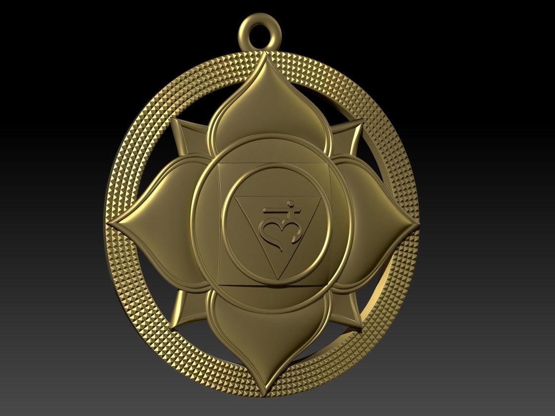 Muladhara chakras pendant 3D model for printing 3D print model_8