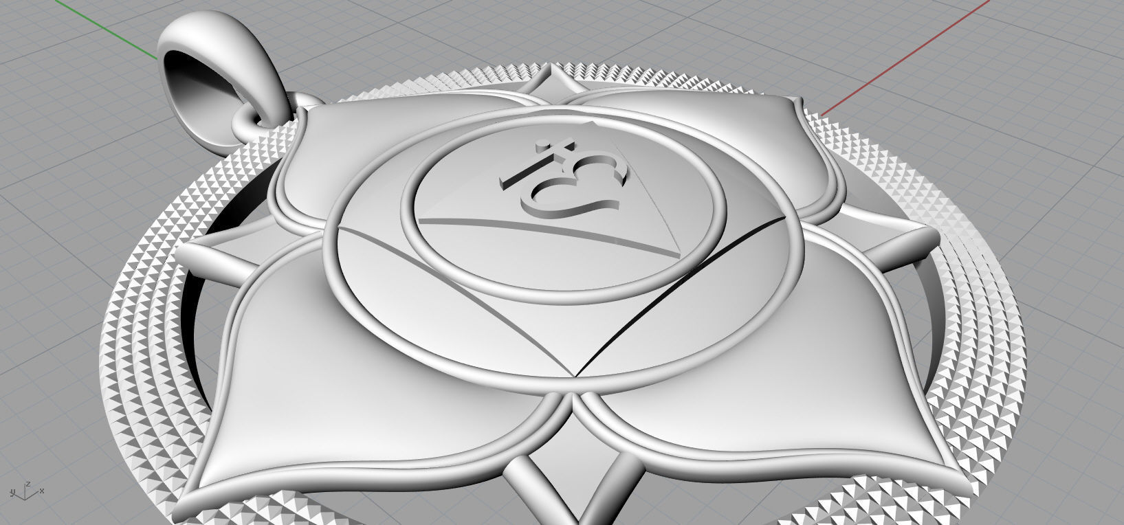 Muladhara chakras pendant 3D model for printing 3D print model_20