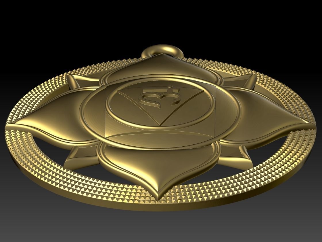 Muladhara chakras pendant 3D model for printing 3D print model_9