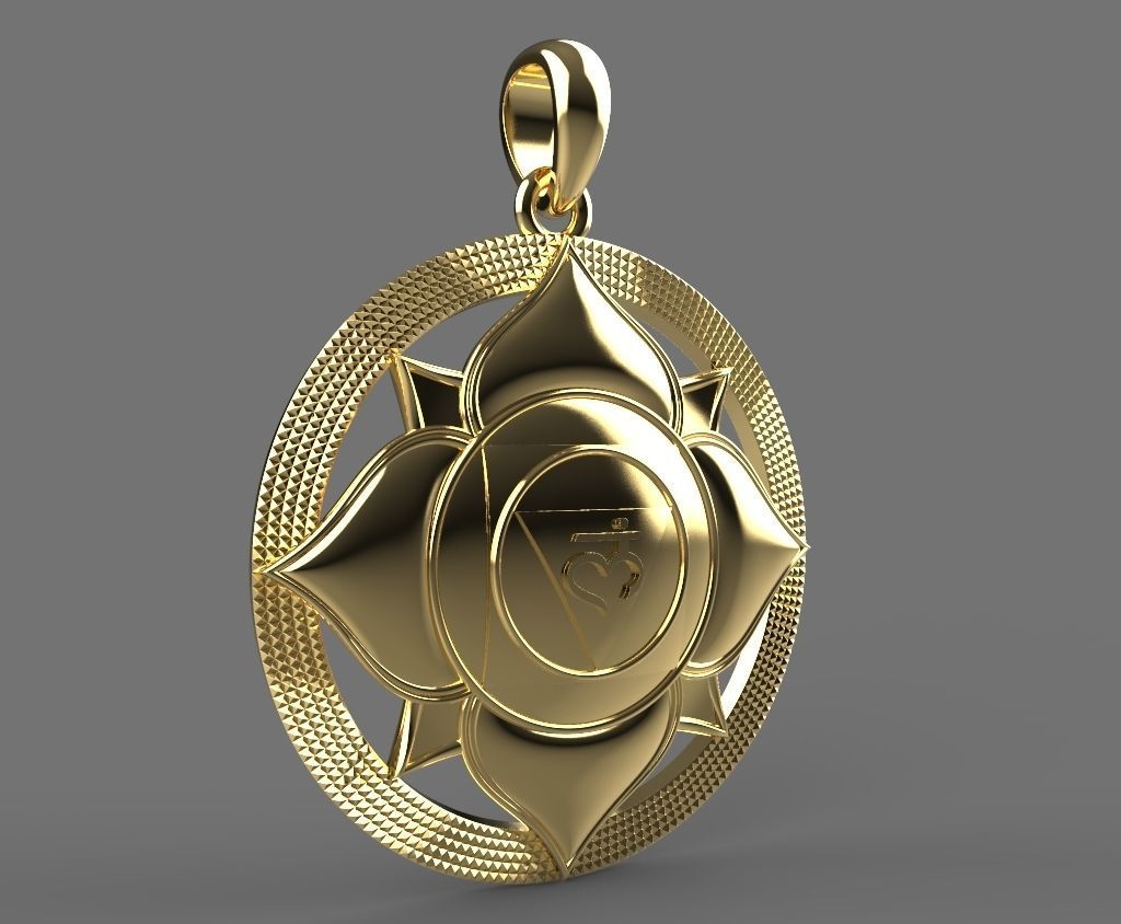 Muladhara chakras pendant 3D model for printing 3D print model_22