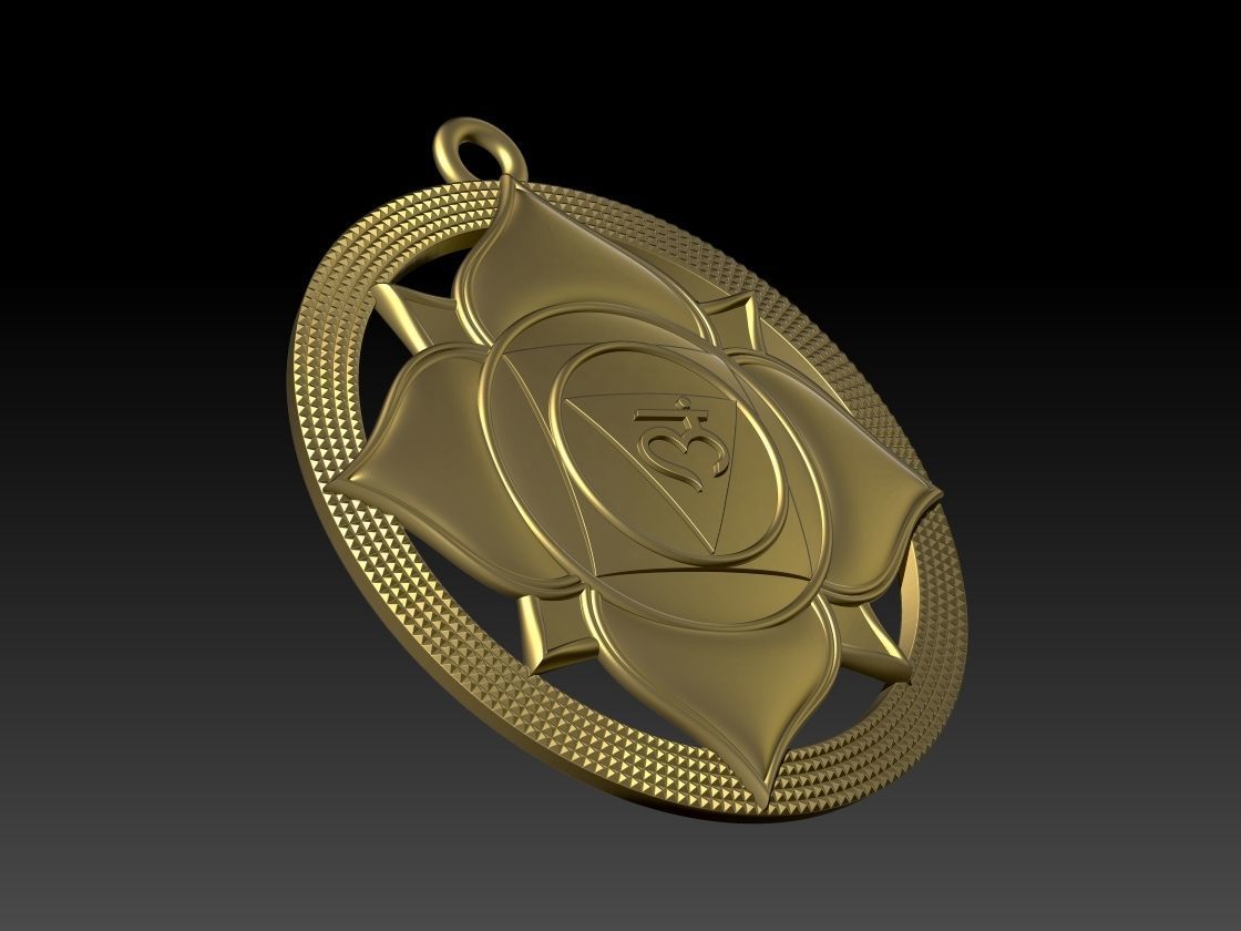 Muladhara chakras pendant 3D model for printing 3D print model_7