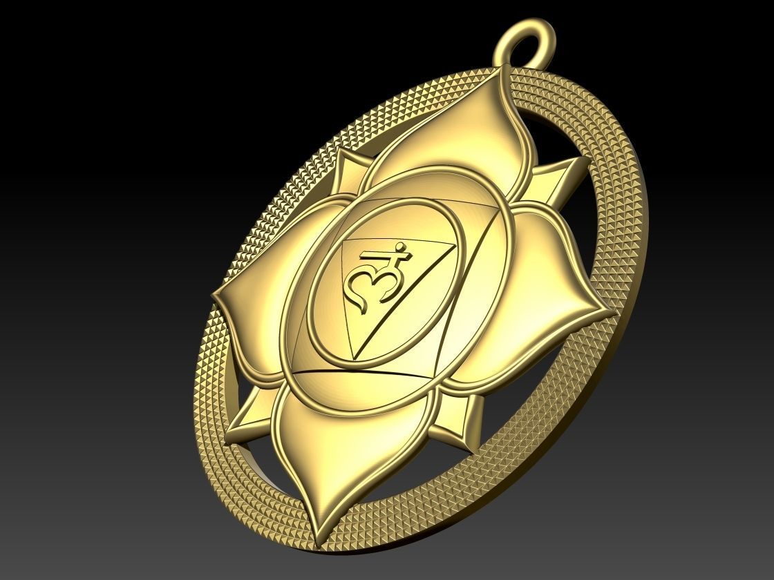 Muladhara chakras pendant 3D model for printing 3D print model_3