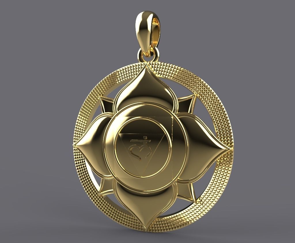 Muladhara chakras pendant 3D model for printing 3D print model_21