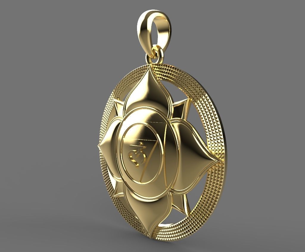 Muladhara chakras pendant 3D model for printing 3D print model_23