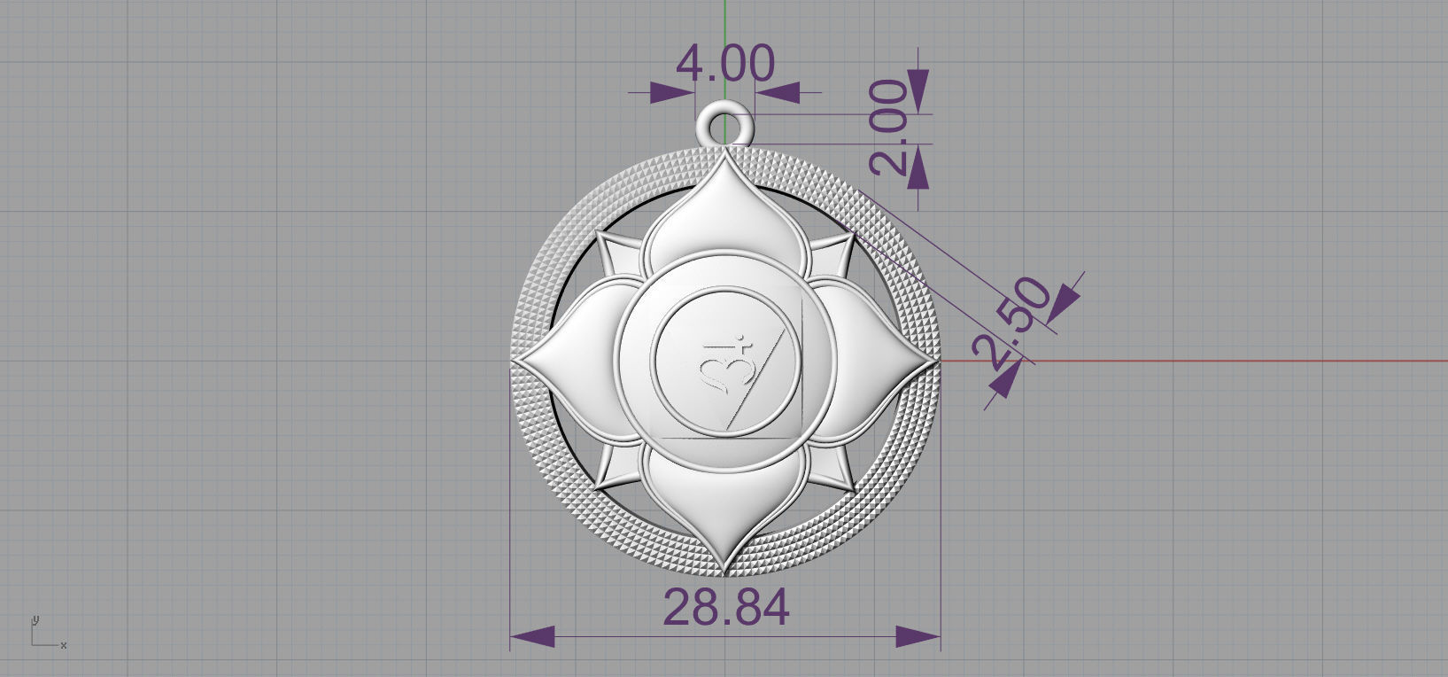 Muladhara chakras pendant 3D model for printing 3D print model_12