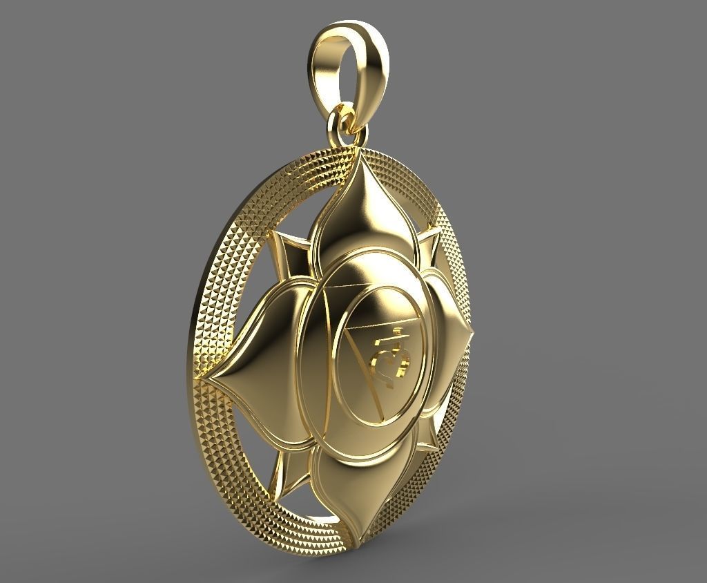Muladhara chakras pendant 3D model for printing 3D print model_24