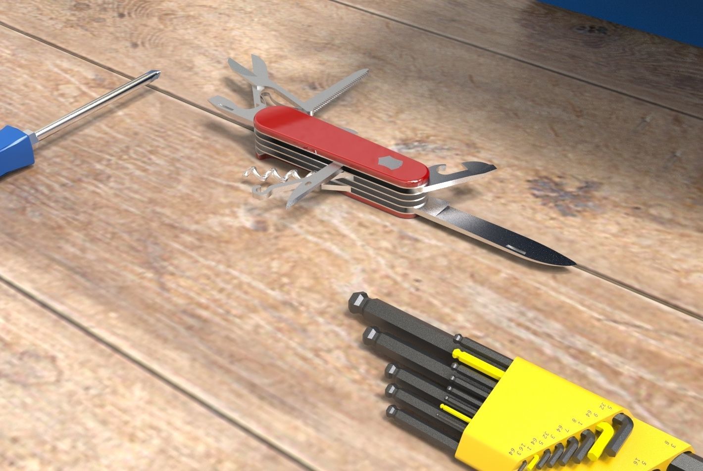 Hand tools complete 3d model 3D model_3