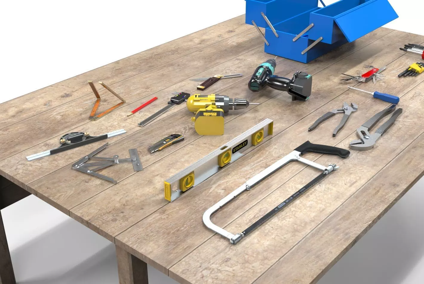 Hand tools complete 3d model 3D model_0