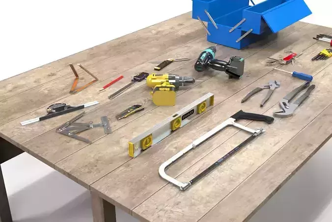 Hand tools complete 3d model 3D model
