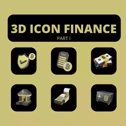 ICON SET FINANCE 3D MODEL 3D print model