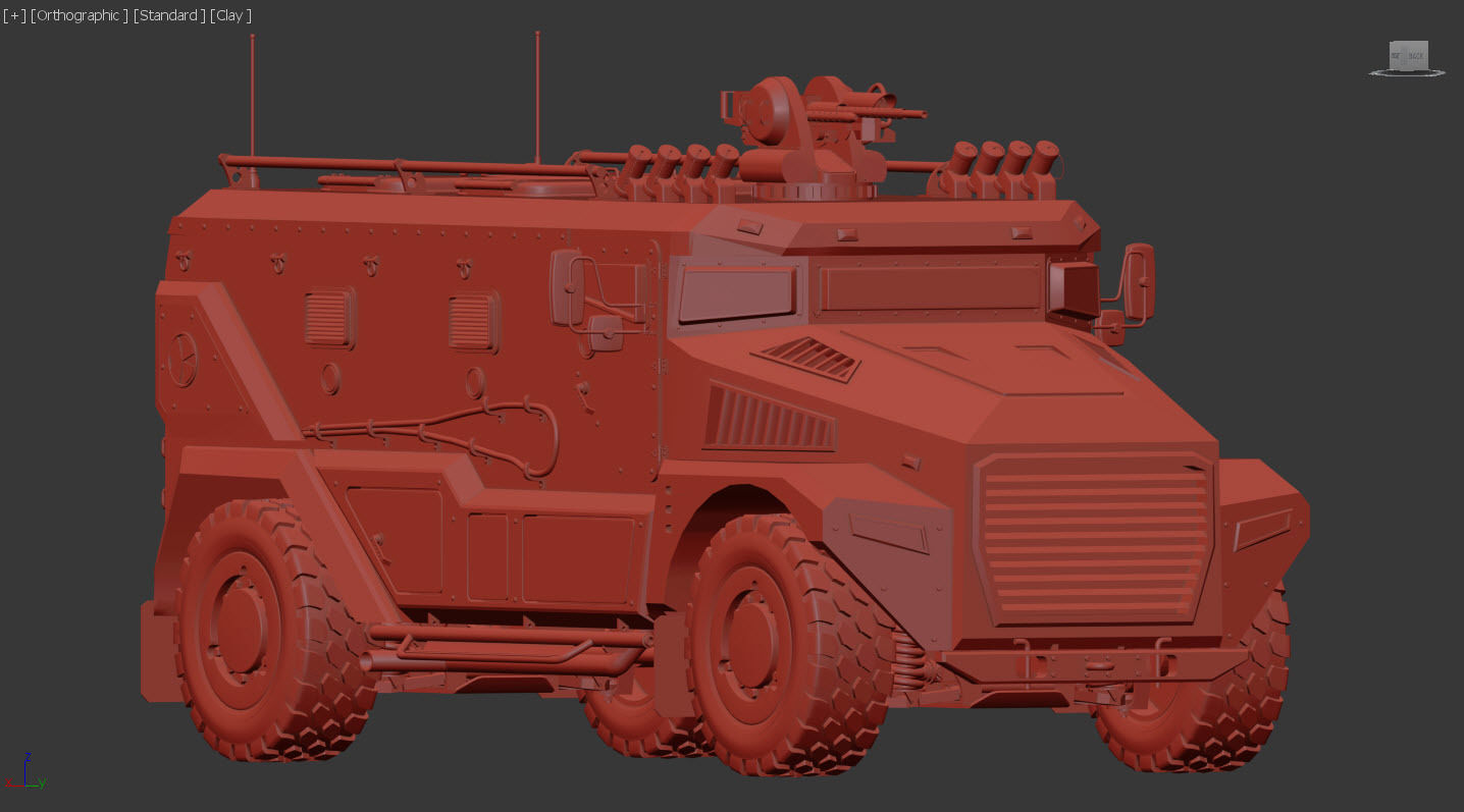 Armored military vehicle 3D model_7