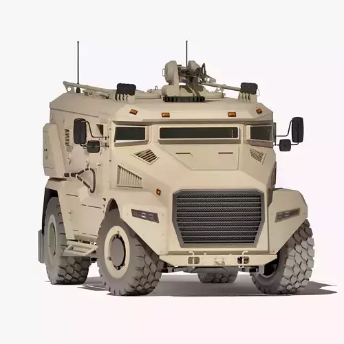 Armored military vehicle 3D model