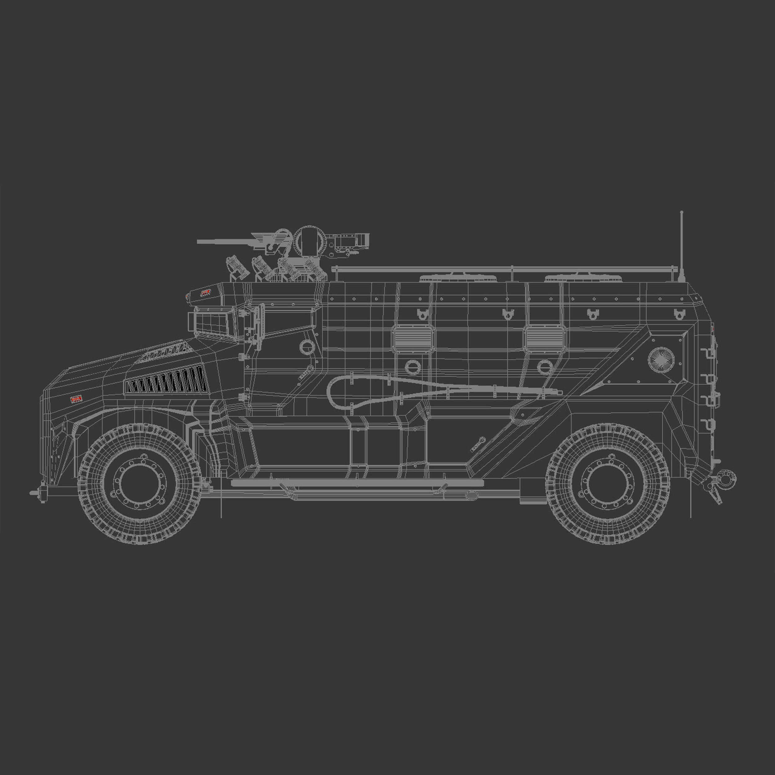 Armored military vehicle 3D model_9