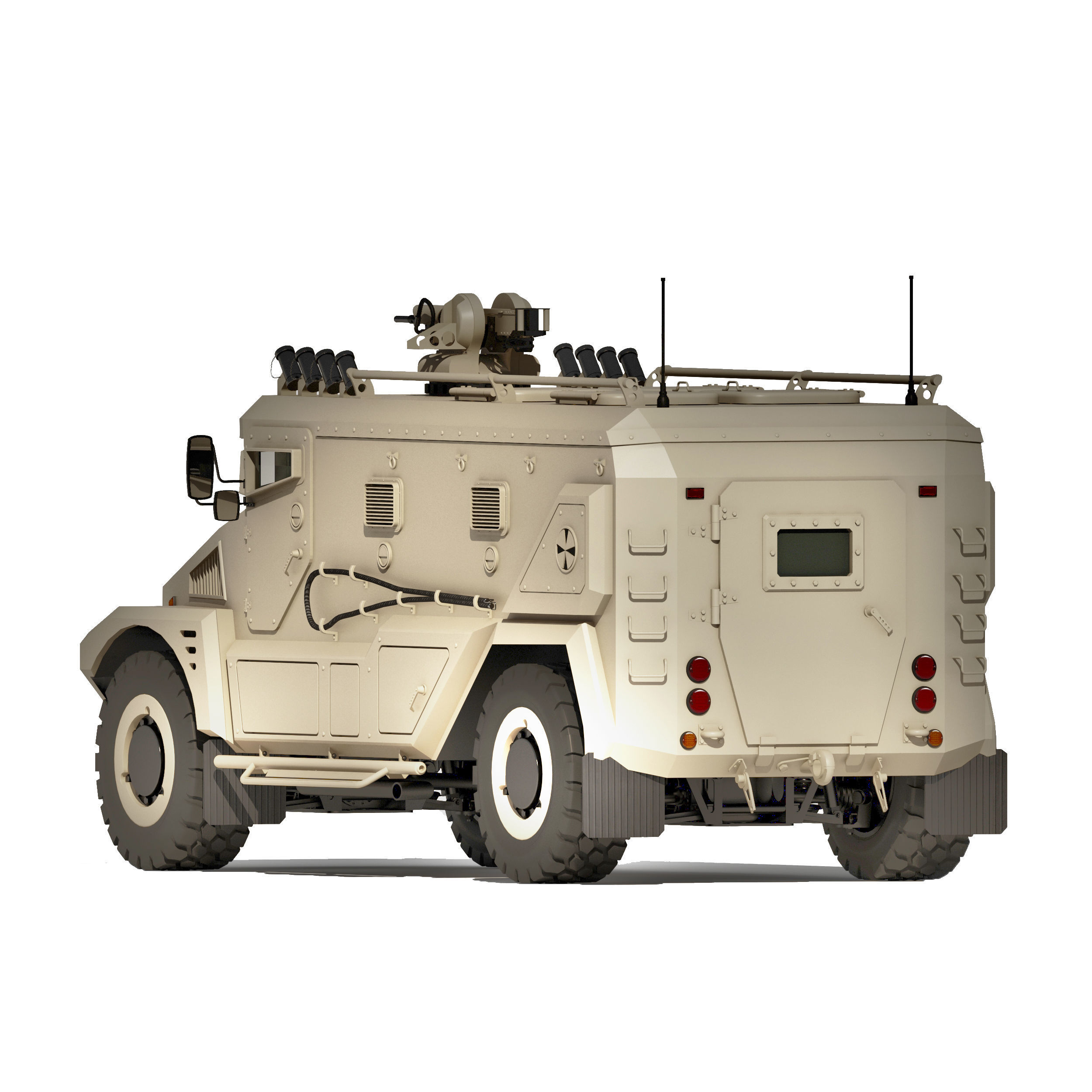 Armored military vehicle 3D model_4